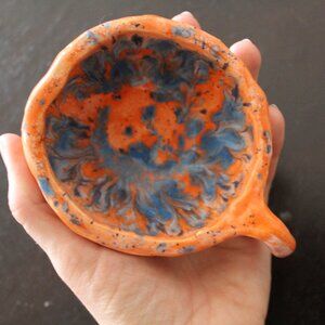 Handmade Orange Clay Cup
